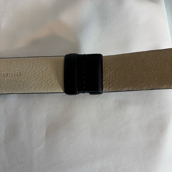 CHICO’S Belt Sz S/M Mixed Metal Interlock Buckle Leatherer Backing - Picture 7 of 10